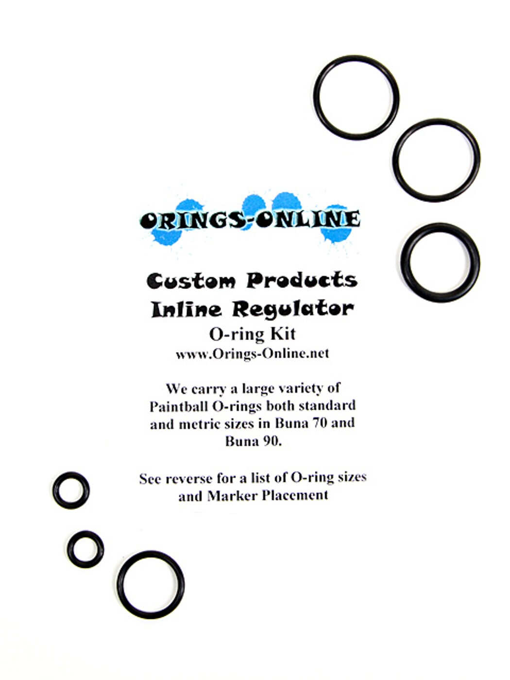 Custom Products Inline Regulator O-ring Kit x4